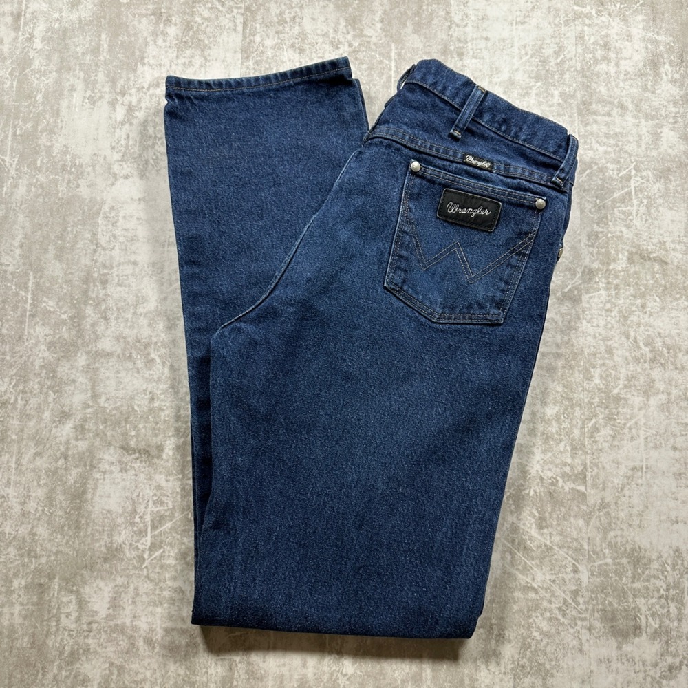 Wrangler Jeans Men 35x34 Blue Straight Leg Denim Cowboy Workwear Western